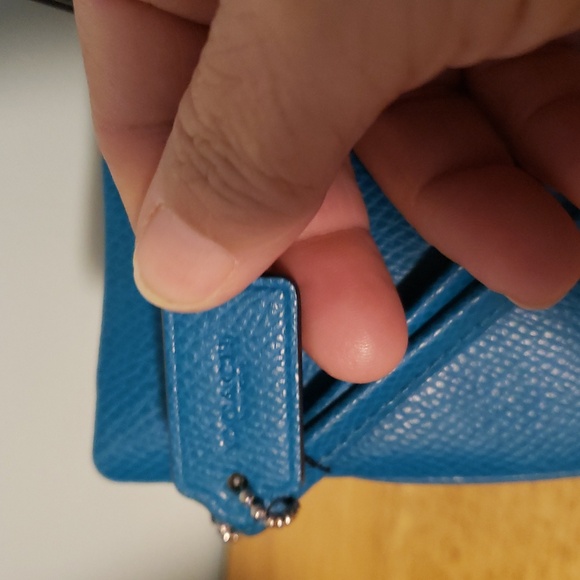 Coach Large Wristlet 9" Color Dark Teal Excellent Condition. (#62) - Picture 4 of 11